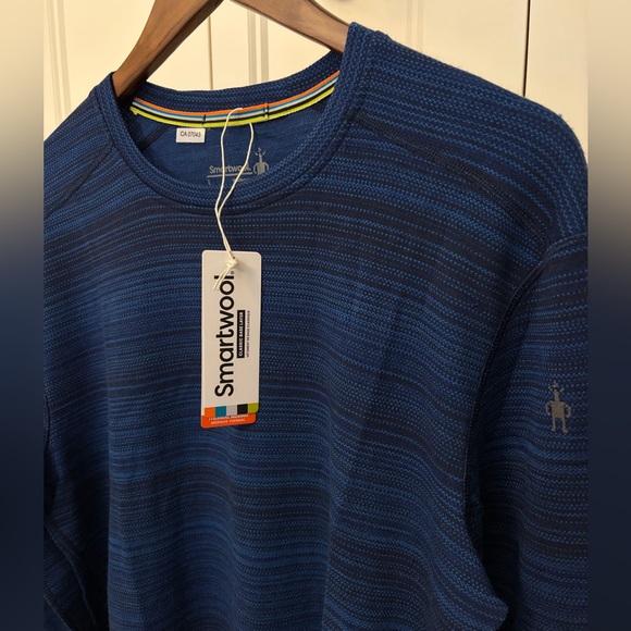 Smartwool Merino Wool Men’s Navy Thermal Crewneck - Picture 3 of 7